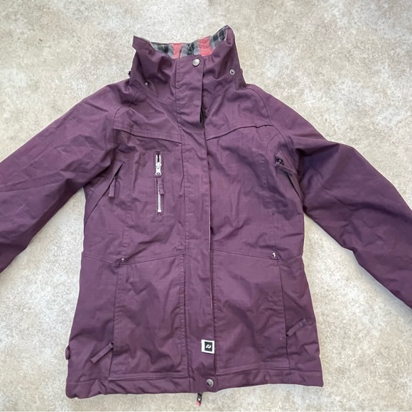 Ride Snowboards Jacket with flannel lining and pockets size small - Picture 2 of 7